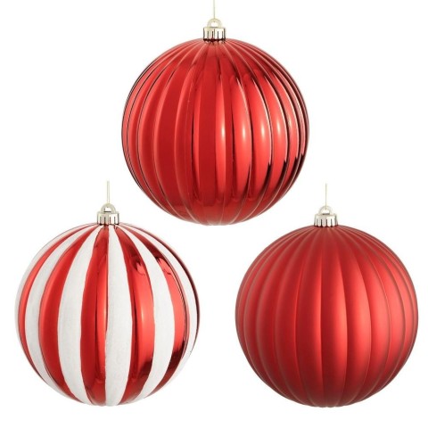 SFERE VETRO ROSSO 3 ASSORTITI D.20